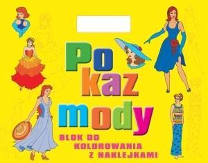 Blok do kolorowania z naklejkami - Pokaz mody