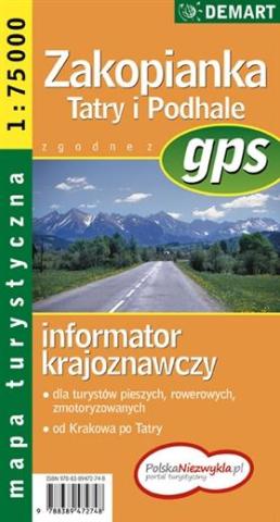 Zakopianka, Tatry i Podhale. Mapa turystyczna 1:75