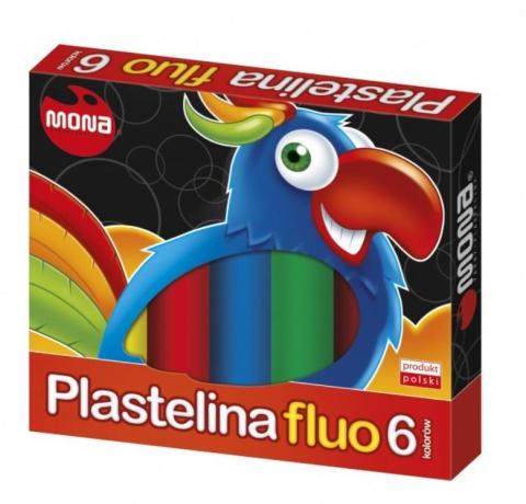 Plastelina fluo 6 kolorów MONA