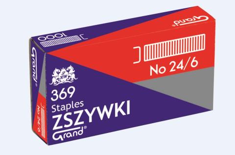 Zszywki 24/6 (1000szt*10) GRAND