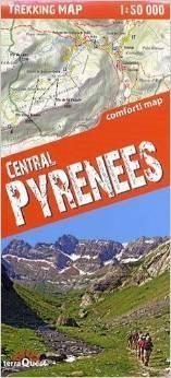 Trekking map Central Pyrenees(Pireneje) mapa