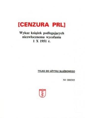 Cenzura PRL Wykaz książek podlegających ...