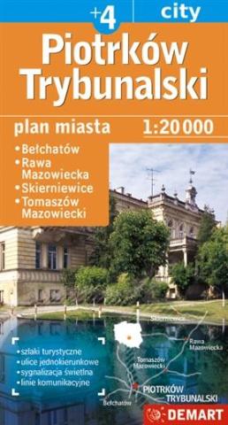 Plan miasta Piotrków Tryb./Skierniewice +4 1:20000