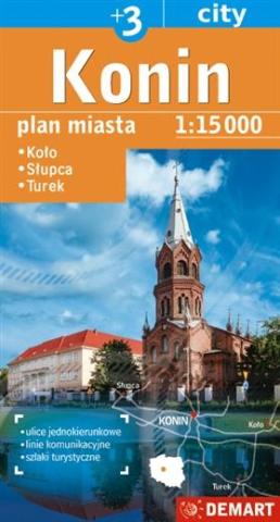 Plan miasta Konin +3 1:15 000