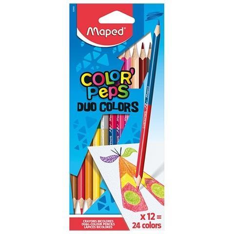 Kredki Colorpeps Duo 12=24 kolory MAPED