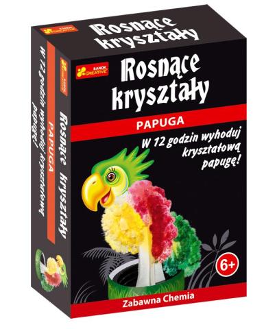 Rosnące kryształy. Papuga