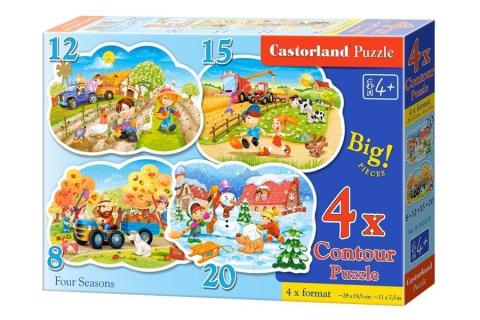 Puzzle x 4 - Cztery pory roku CASTOR