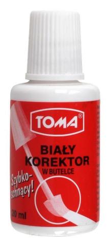 Korektor w płynie 20ml gąbka (10szt) TOMA