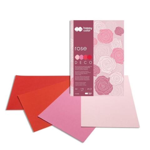 Blok A4/20K Deco Rose170g HAPPY COLOR