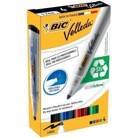 Marker Velleda 1701 Eco okrągły Mix 4 kolory BIC