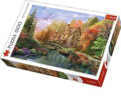 Puzzle 1500 Chatka nad jeziorem TREFL