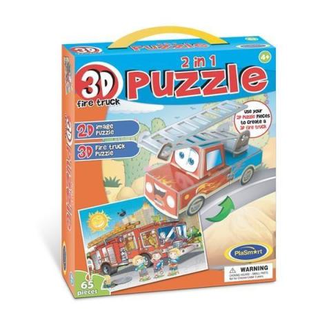 Puzzle 3D 2w1 - Straż pożarna