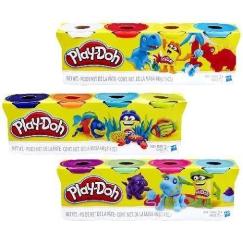 Play Doh 4-Pack Tub, różne rodzaje