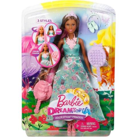 Barbie Dreamtopia. Kolorowe fryzury Brunetka