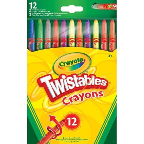 Kredki świecowe wykręcane zmywalne 12 kol CRAYOLA