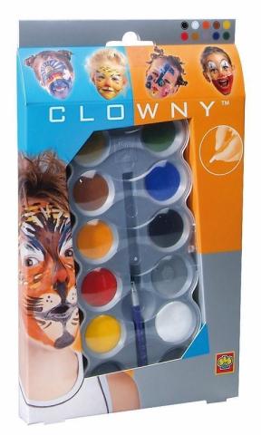 Farby wodne do malowania twarzy 10 kolor. Clowny