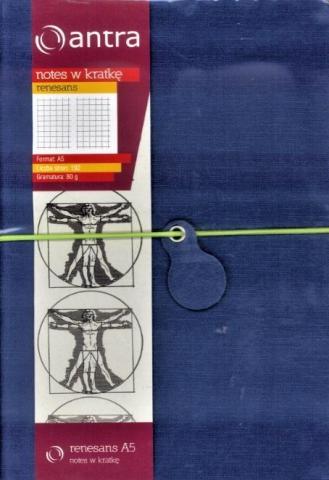 Notes A5 Kratka Renesans Granatowy ANTRA