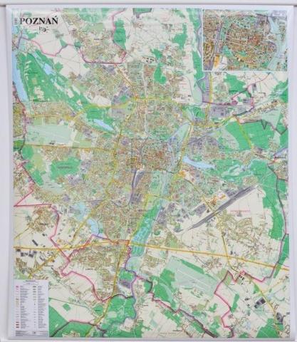 Poznań. Mapa ścienna 1:20 000