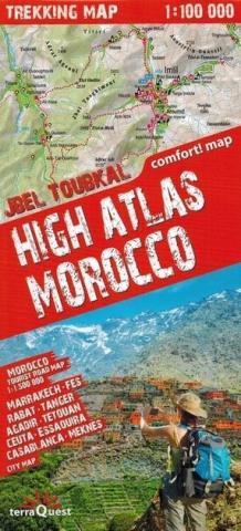 Trekking map High Atlas Morocco 1:100 000