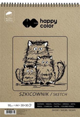 Szkicownik A4/60K Młody Artysta HAPPY COLOR