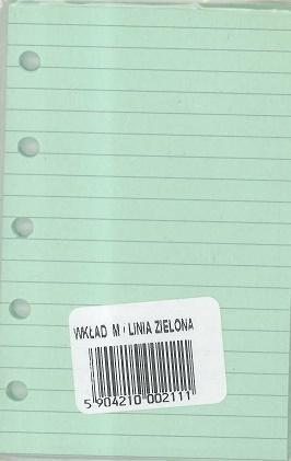 Wkład do organizera M Linia zielona ANTRA