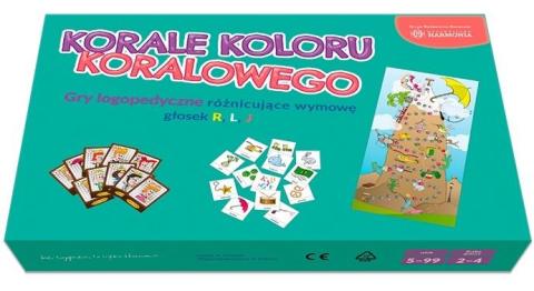 Korale koloru koralowego. Gry logopedyczne