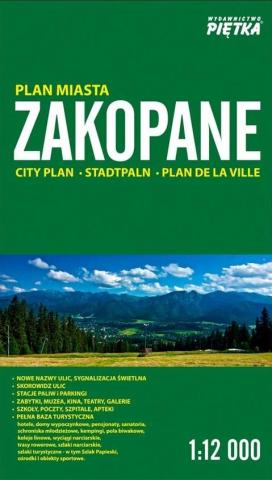 Zakopane 1:12 000 plan miasta PIĘTKA