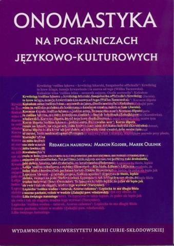 Onomastyka na pograniczach językowo-kulturowych