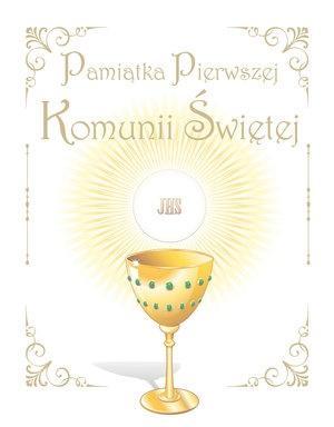 Pamiątka Pierwszej Komunii Świętej (złoty kielich)