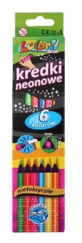 Kredki Premium Kolori neonowe 6 kolorów PENMATE