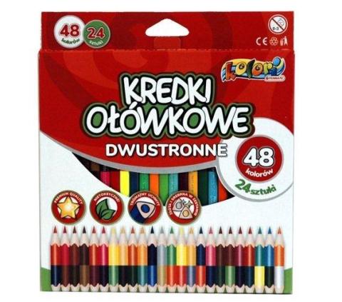 Kredki Premium Kolori dwustronne 48 kolor. PENMATE