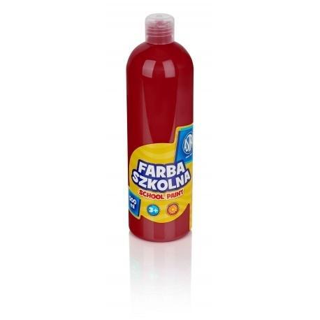 Farba szkolna ciemno czerwona 500ml ASTRA