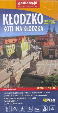 Plan miasta - Kłodzko. Kotlina Kłodzka 1:8 000