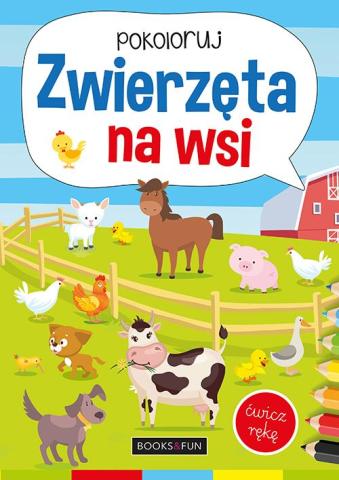 Zwierzęta na wsi. Pokoloruj