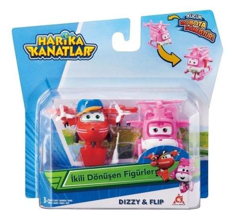 Super Wings 2-pak figurek transf. Dizzy & Flip