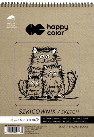 Szkicownik A5/60K Młody Artysta HAPPY COLOR