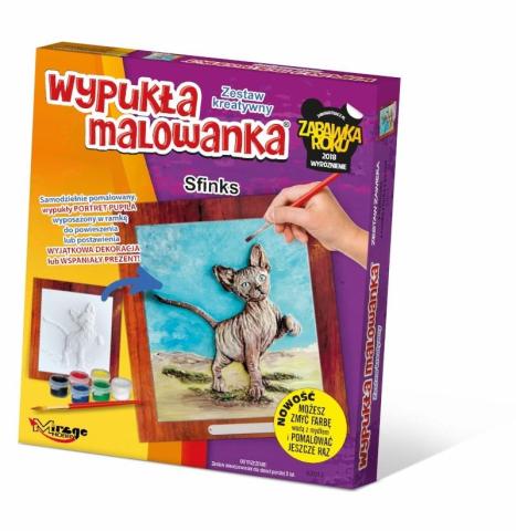 Wypukła malowanka Kot - Sfinks