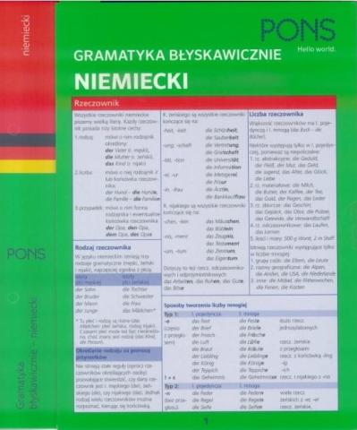 Gramatyka błyskawicznie. Niemiecki PONS