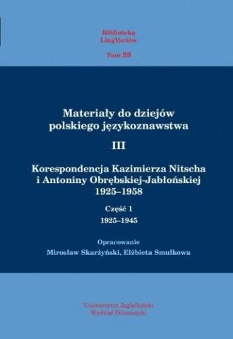 Materiały do dziejów pol. językoznawstwa 3 T.1-2