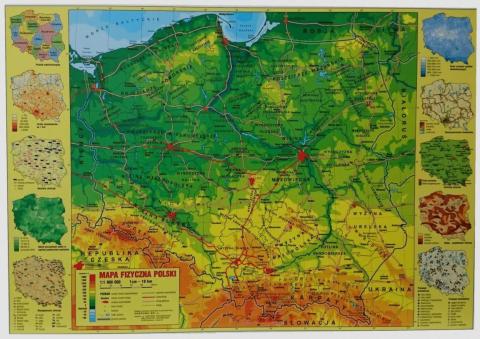 Podkład oklejany Polska fizyczna DERFORM