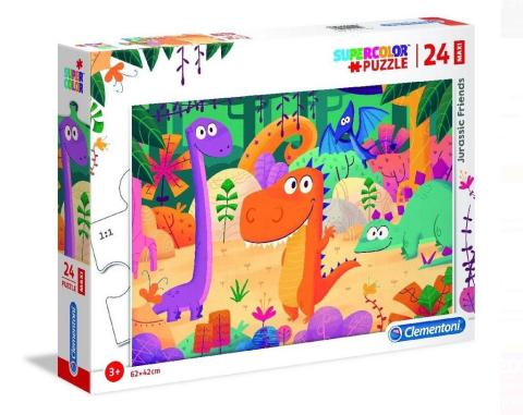 Puzzle 24 maxi Super kolor Jurassic friends