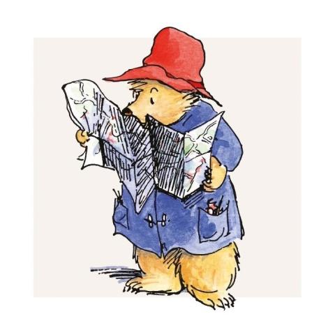 Karnet kwadrat z kopertą Paddington with Map