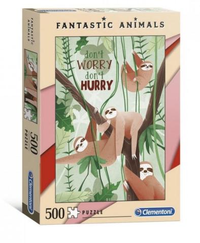 Puzzle 500 Fantastic Animals Leniwce