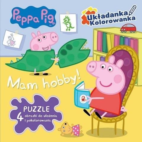 Świnka Peppa. Układanka, kolorowanka. Mam hobby!