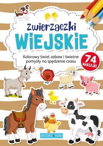 Kolorowanka z naklejkami - Zwierzaczki wiejskie