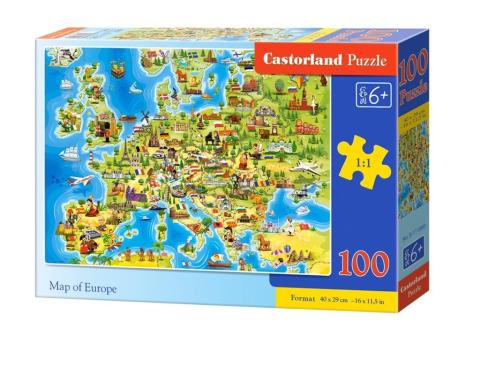 Puzzle 100 Map of Europe CASTOR