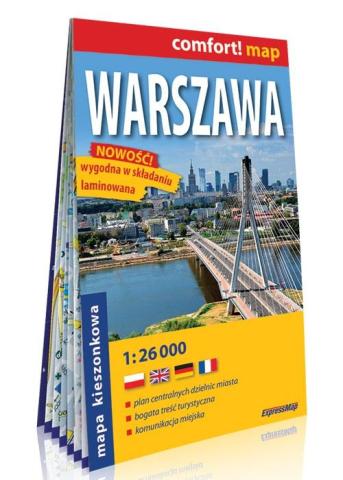 Comfort! map Warszawa 1:26 000 mapa kieszonkowa