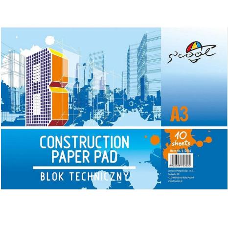 Blok techniczny A3/10K 160gsm S'cool