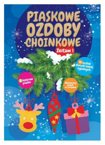 Piaskowe ozdoby choinkowe. Zestaw 1