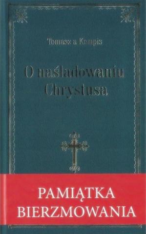 O naśladowniu Chrystusa- granatowa oprawa bierzm.